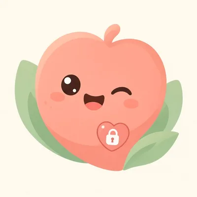 ourRegla mascot winking, holding a heart-shaped lock