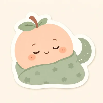 Sleepy mascot saying good night